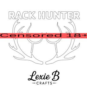 Rack hunter Vinyl Decal adult humor hunting Sticker Window Laptop toolbox Decal